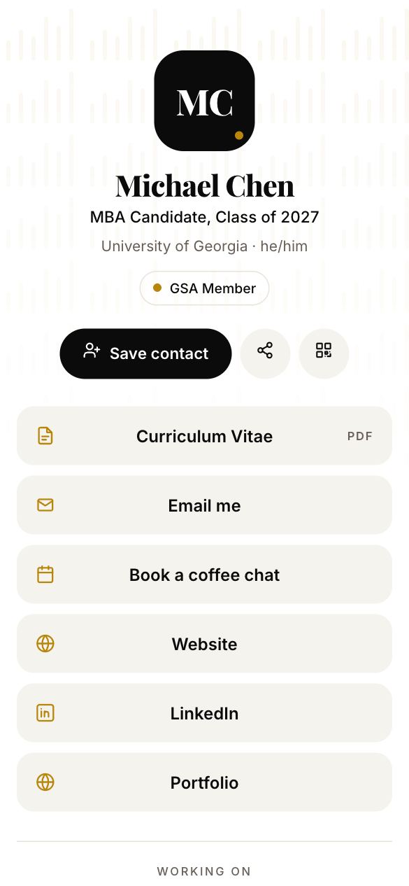 Business (MBA) template preview