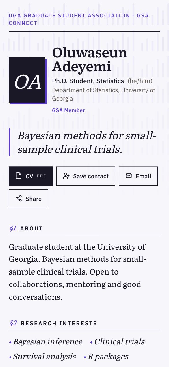 Statistics template preview